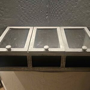 Wood Cubby Organizer Indoor Faux Greenhouse 20.5" x 9" x 7"